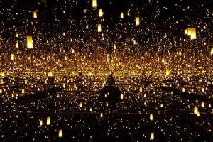 Yayoi Kusama, "Aftermath of the Obliteration of the World", light and sound installation
