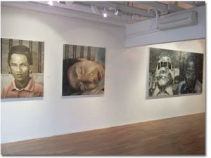 View of "We Were Immortals" series depicting Jonathan's dad as a younger man and of himself asleep