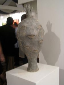 A piece by sculptor Joel Alonday at the Art Informal booth
