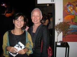 Singapore Biennale curator Yeyey Cruz and Annie Sarthou