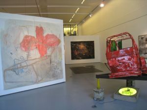 View of installation with works of Bernie Pacquing(left) and Jonathan Olazo (right)